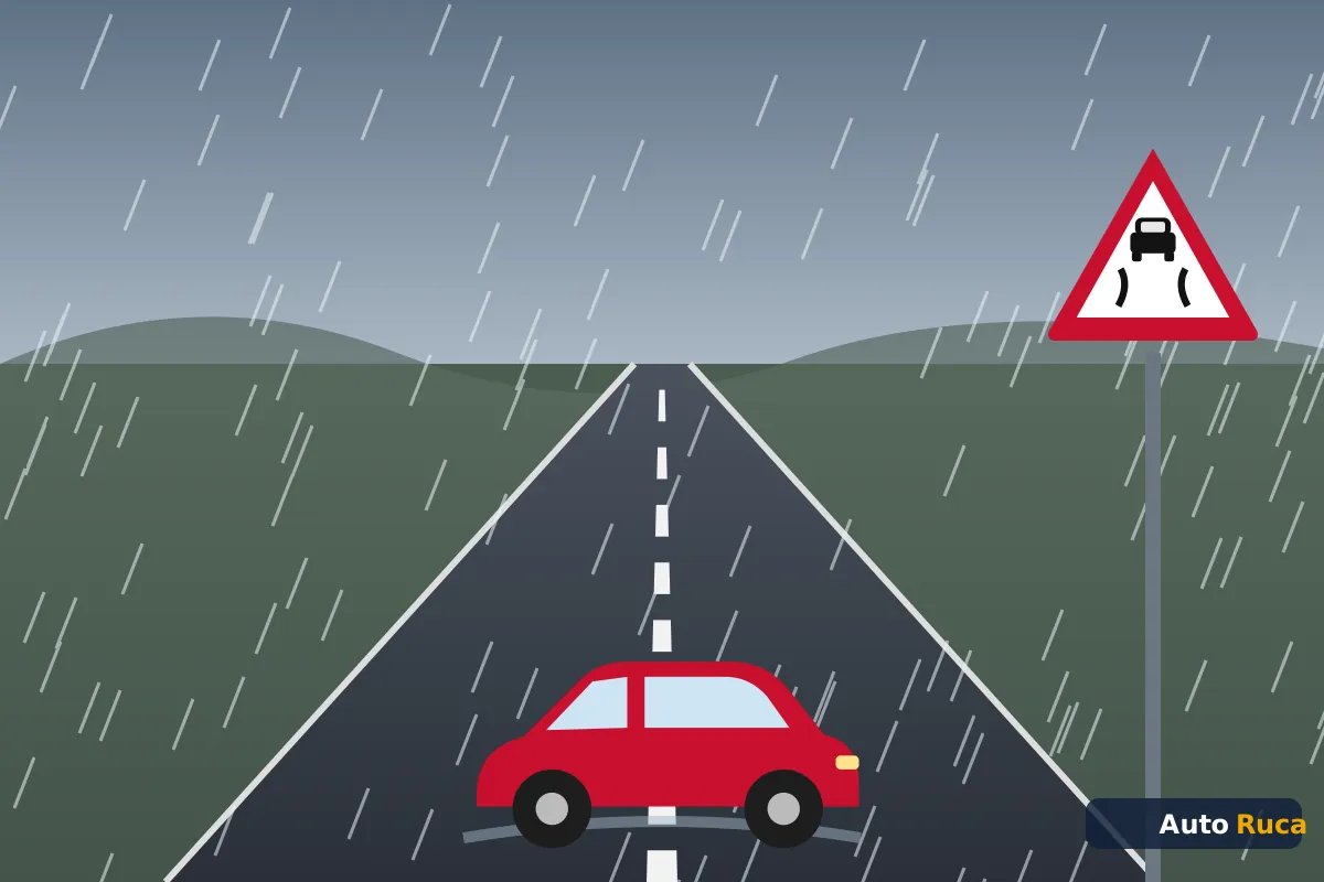 Illustration : Conduire sous la pluie : éviter le dérapage et la perte de contrôle